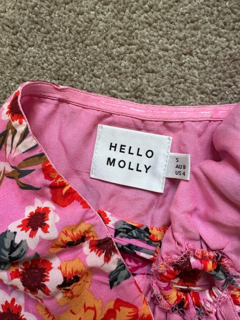Hello Molly Speak to My Heart Floral Pink Cut-Out Maxi Strapless Flowy Dress - Picture 4 of 6